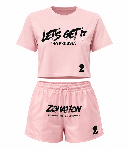 Crop top/shorts set